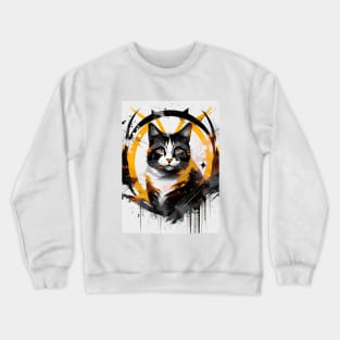 Cat Portrait: Lord Whiskerfield: Sovereign of Shadows Crewneck Sweatshirt